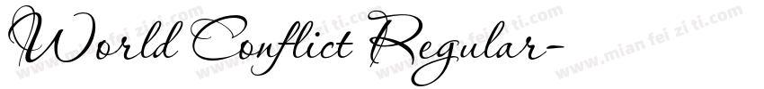 World Conflict Regular字体转换